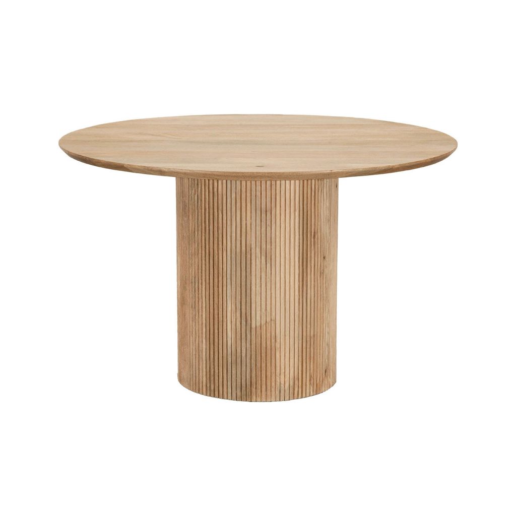 Cylinder Round Dining Table, Natural