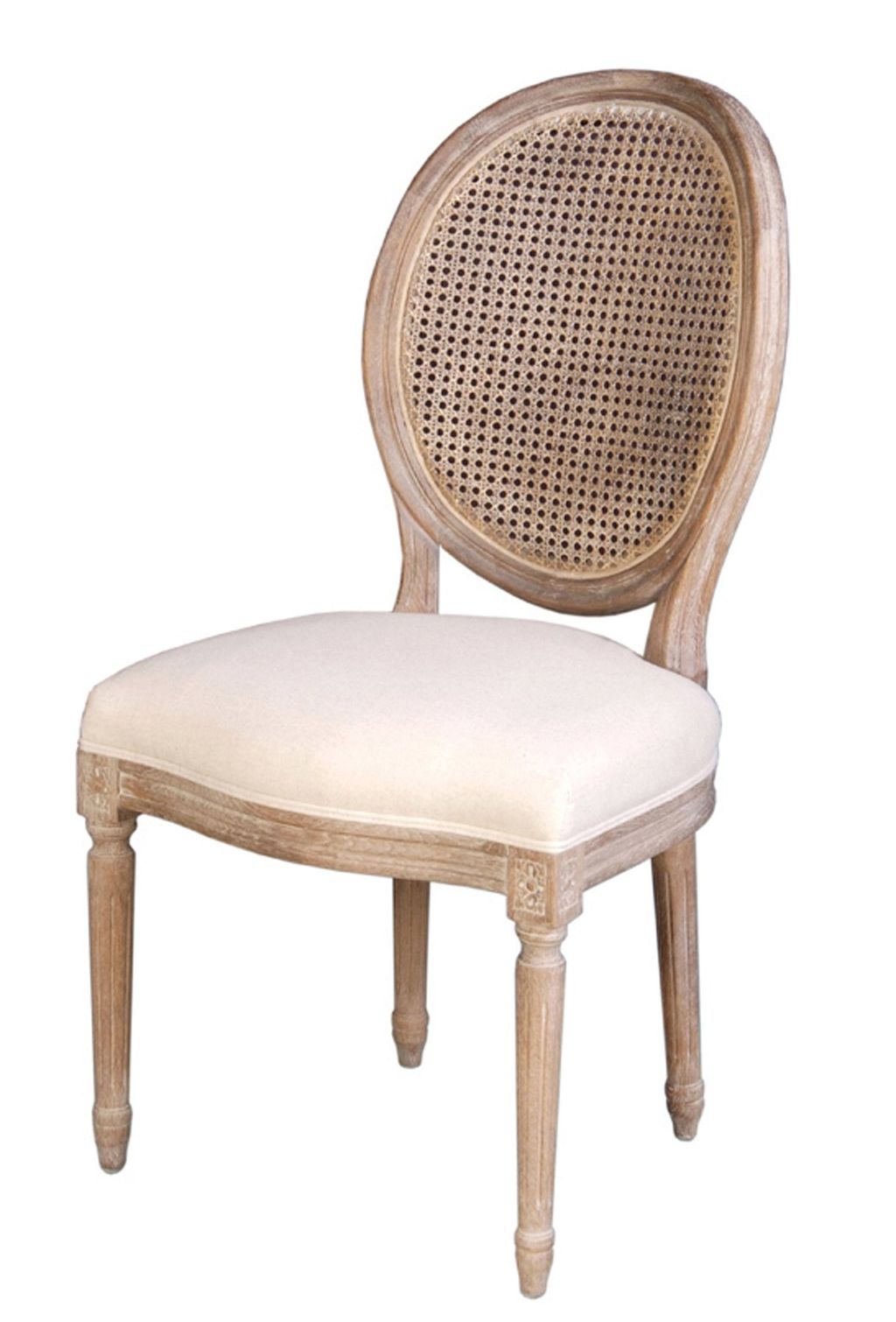 Preview image for Napoleon Dining Chair With Cane Back Antique Linen, Set Of 2