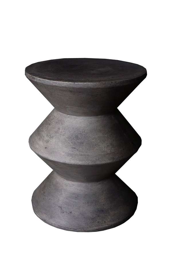 Concrete Inverted Stool W  Round Face