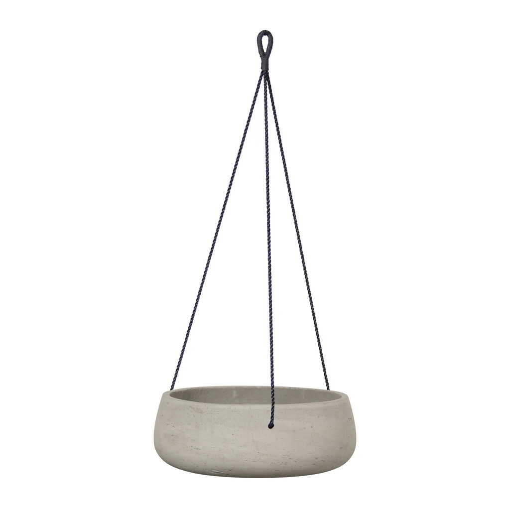 Preview image for Circular Medium Hanging Pot - Cement Grey