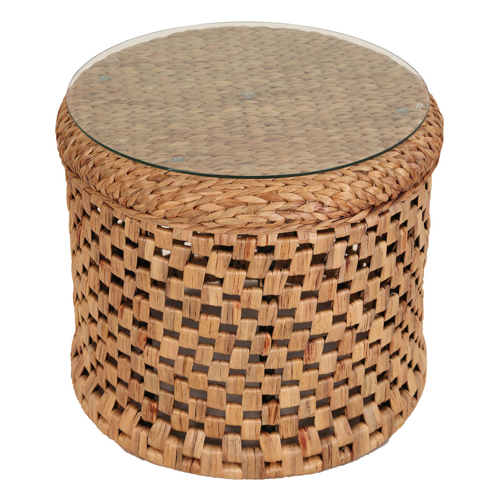 Woven Rattan End Table