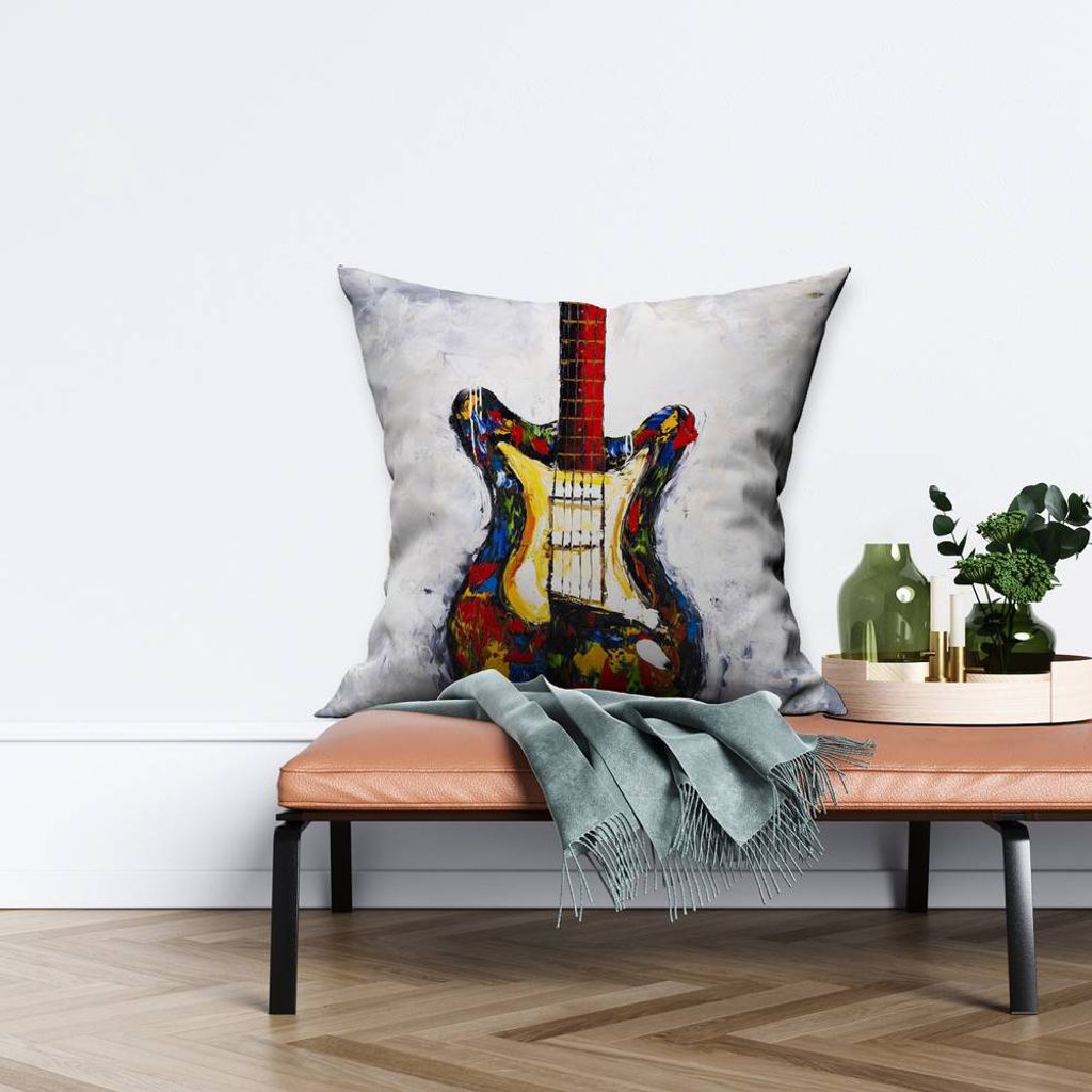Colorful Guitar | Inside Pillow 26" X 26"