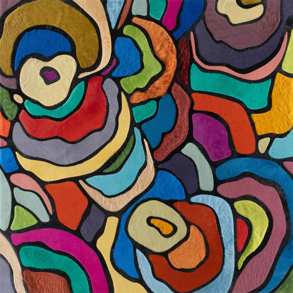 Kyle Bunting Bloom Hide Rug 6' X 6'