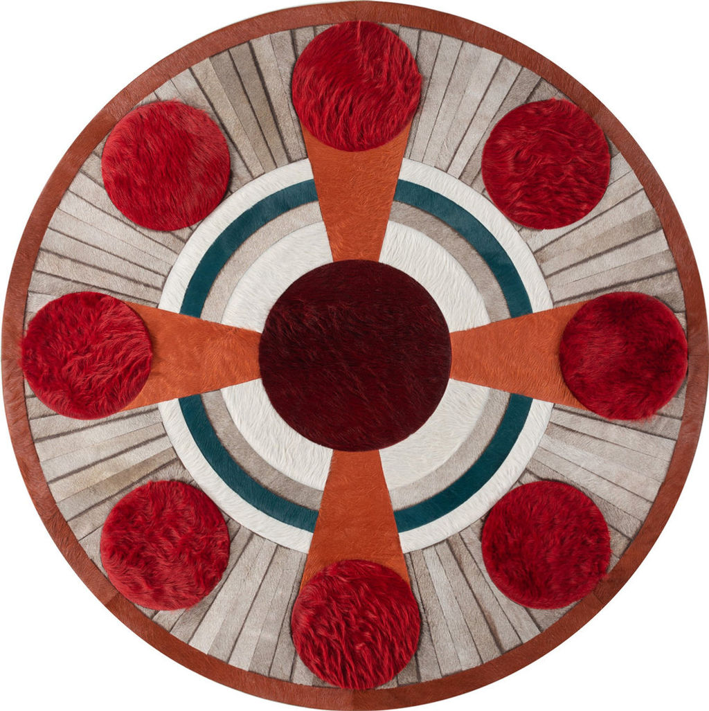 Kyle Bunting Atlas Hide Rug 5'6 Circle