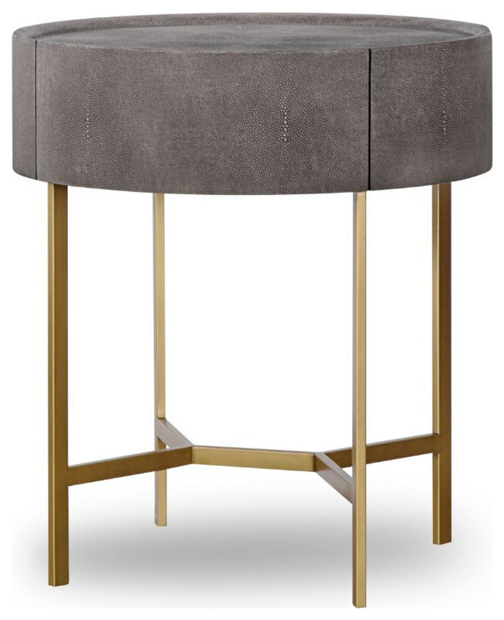 Moda Nightstand Faux Shagreen, Set Of 2