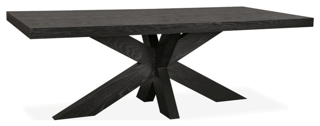 Mandalay Home Furnishings Hugo Rectangle Dining Table Ebony Oak