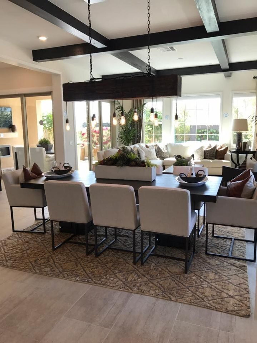 Mandalay Home Furnishings Portofino Rectangle Dining Table Textured Coffee