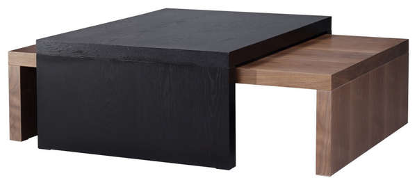 Evelyn Cocktail Table, Light Walnut +  Ebony Oak