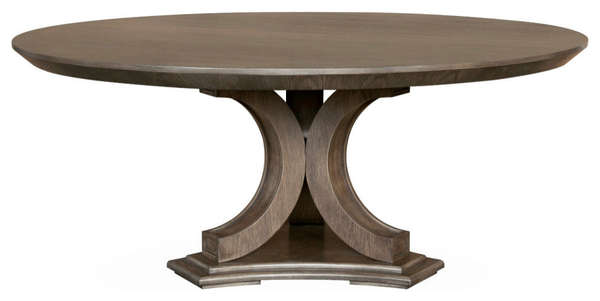 Morrison 72" Round Dining Table, Smoke Grey