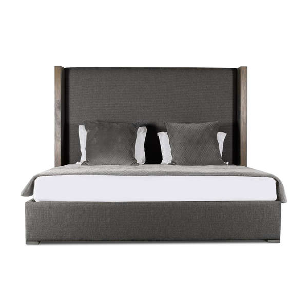 Irenne Plain Upholstered Bed, 83" X 90" X 87", Charcoal