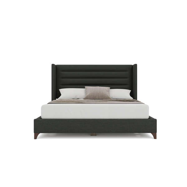 Horizontal Channel, King Size Bed, Charcoal