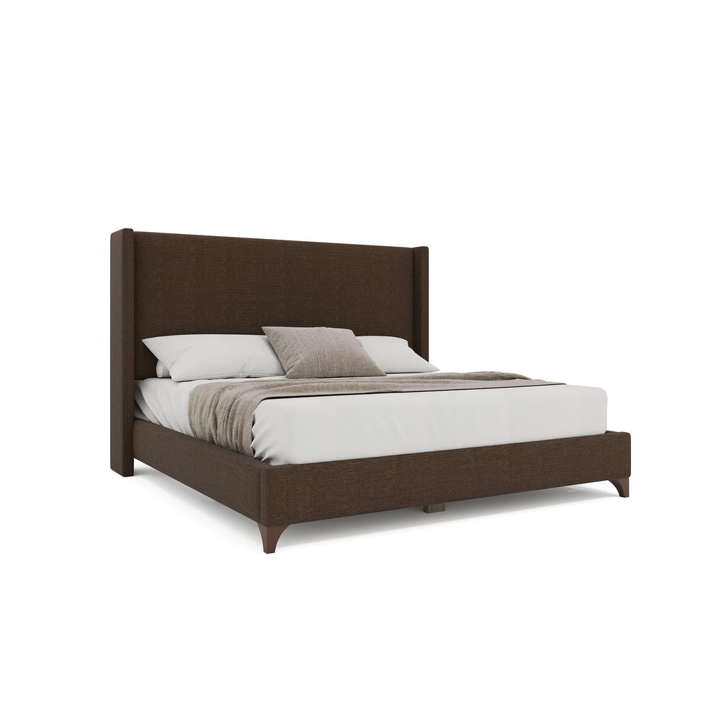 Megan Classic Plain King Bed Brown