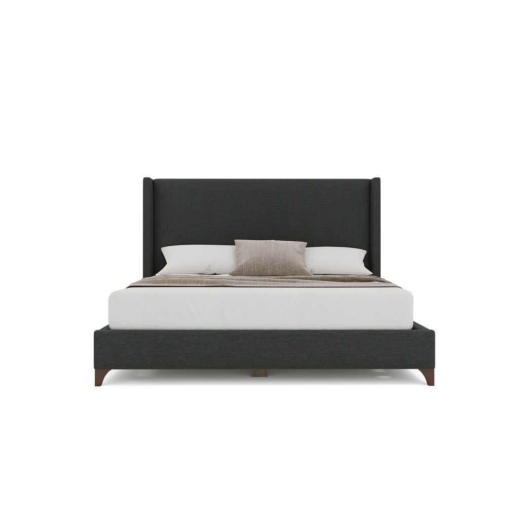 Megan Classic Plain King Bed Charcoal