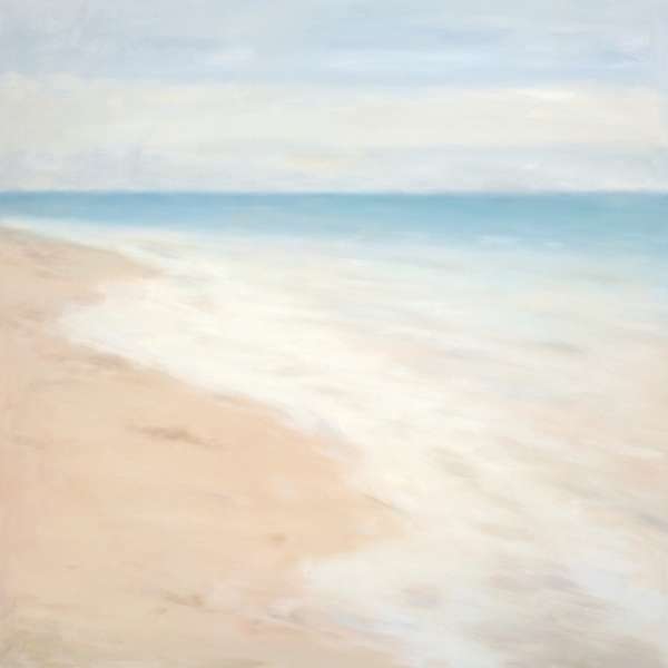 Blissful Beach White Floater Frame 36" X 36"