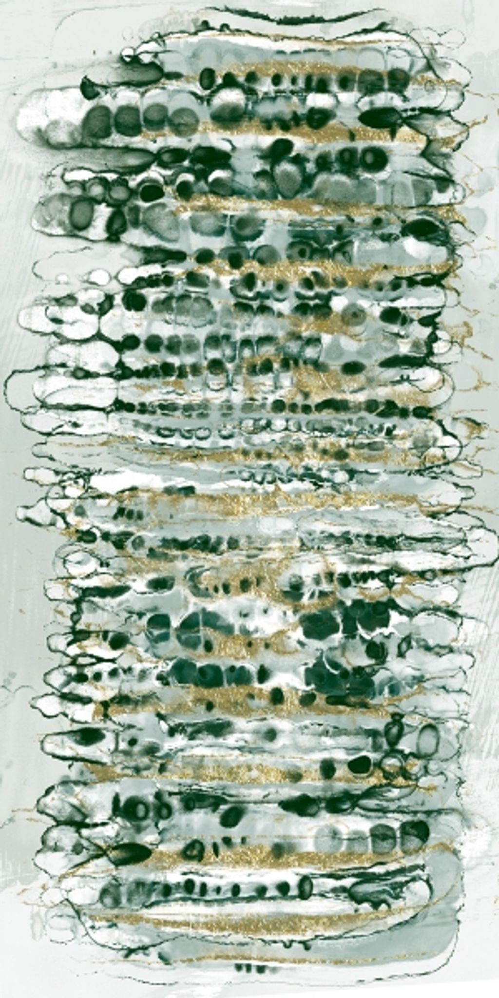 Preview image for Bubbles Beneath 1 Gold Floater Framed Wall Art