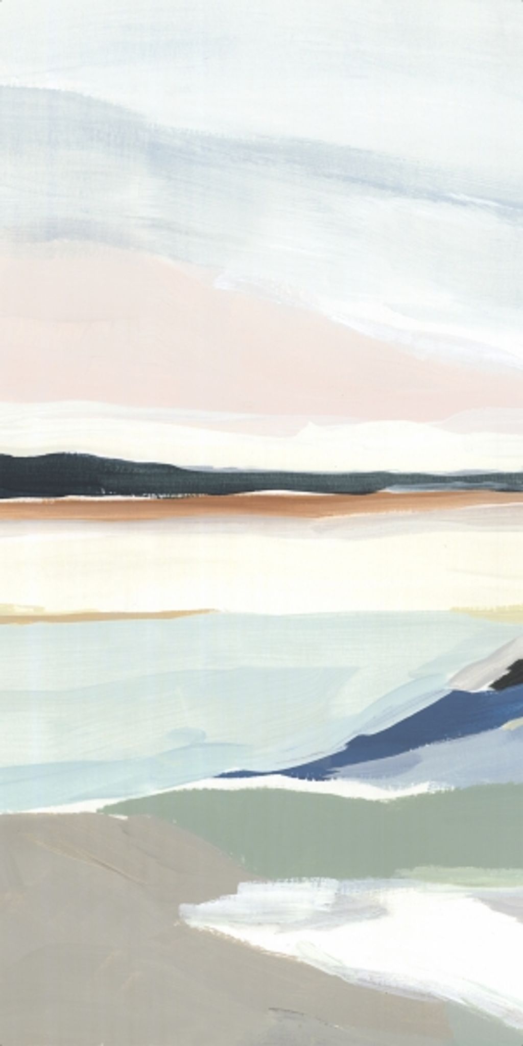 Soft Beauty 1 24" X 48", White Floater Frame