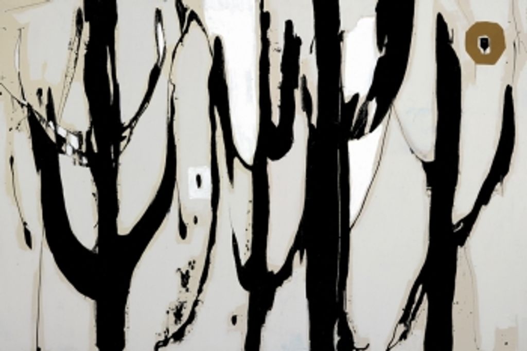 Desert Dance 38" X 56", Black Floater Frame