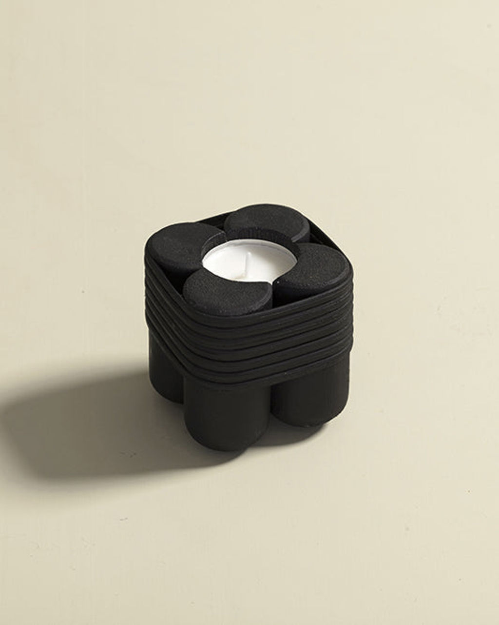Preview image for Jicore Handmade Rattan Candleholder - Black