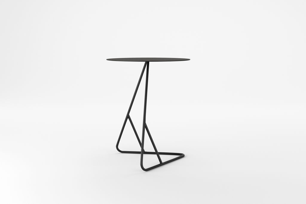 James End Table  A6501, Oak Wood Black, Black