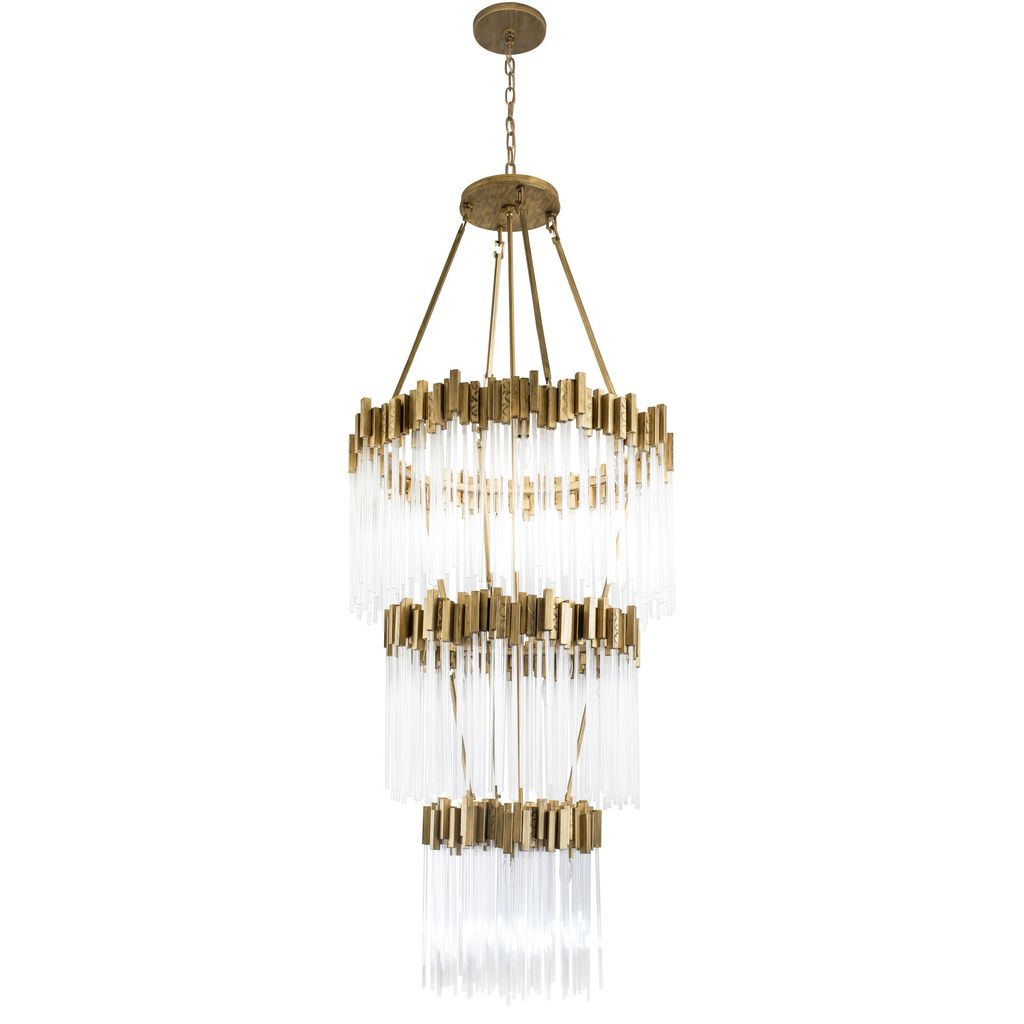 Matrix 19 Light 3-Tier Chandelier - Havana Gold