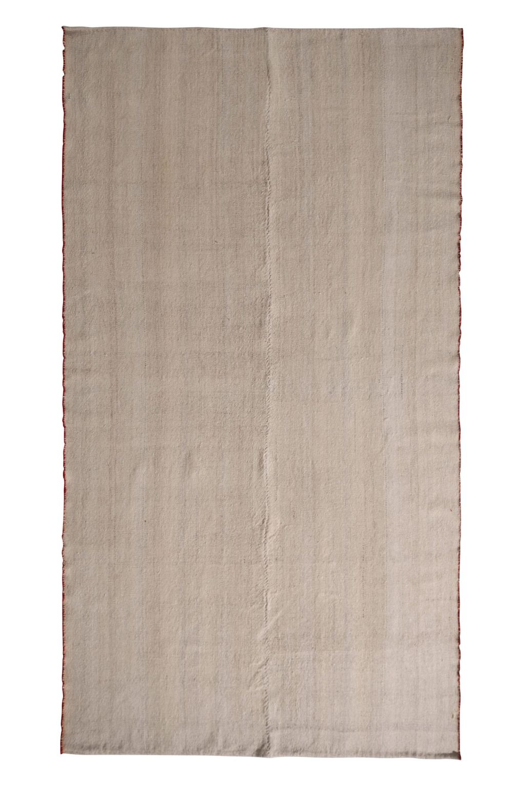 Preview image for Vintage Geometric Striped Beige Cream Wool Persian Kilim Rug
