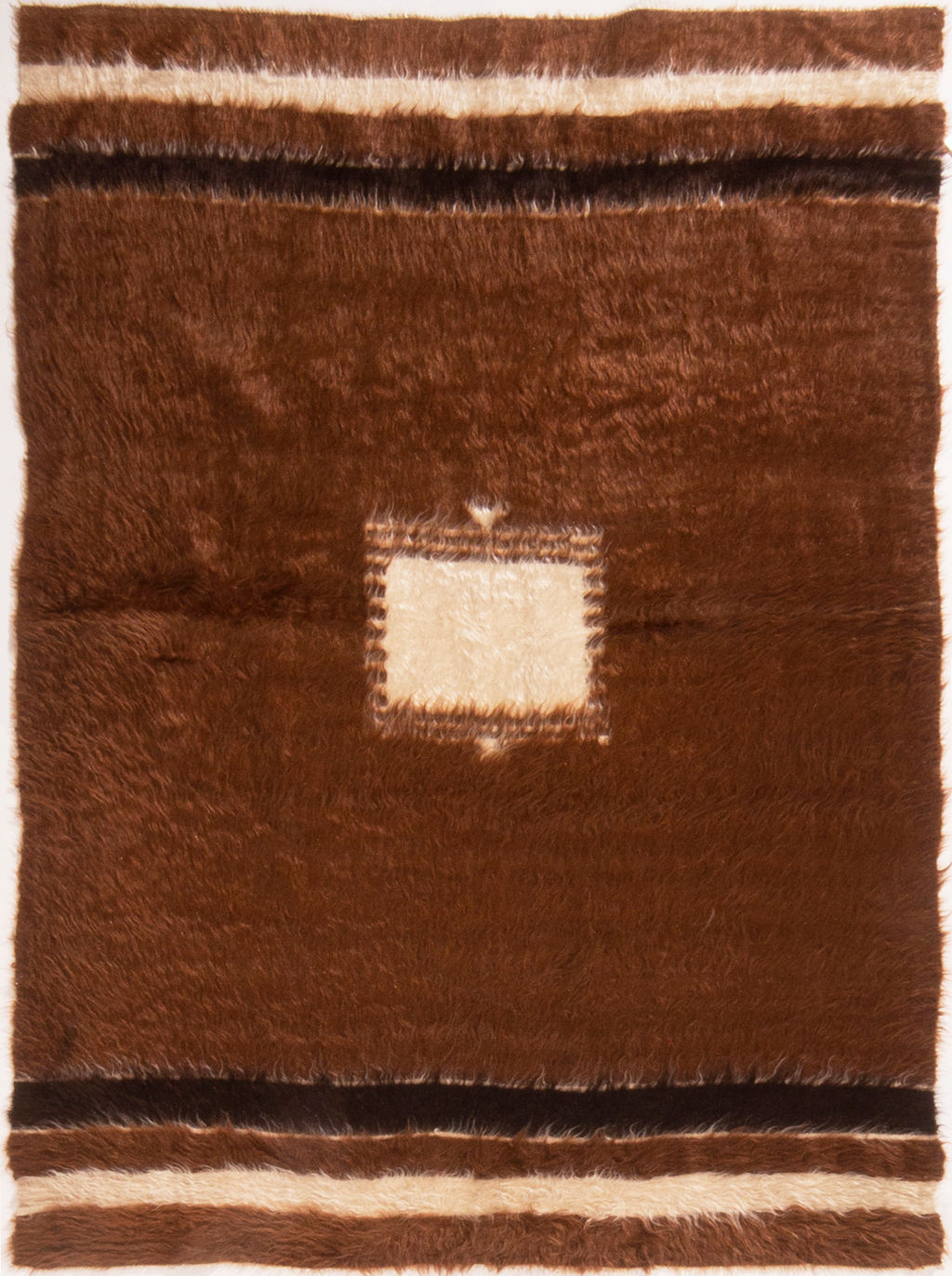 Preview image for Vintage Geometric Transitional Brown And Beige Wool Kilim Rug