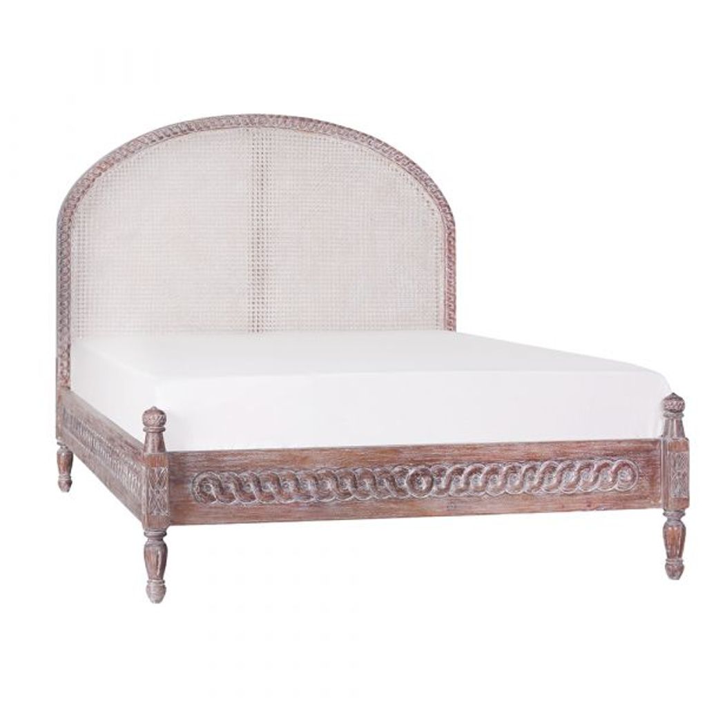 Preview image for Juni Bed, Queen, French White Distressed
