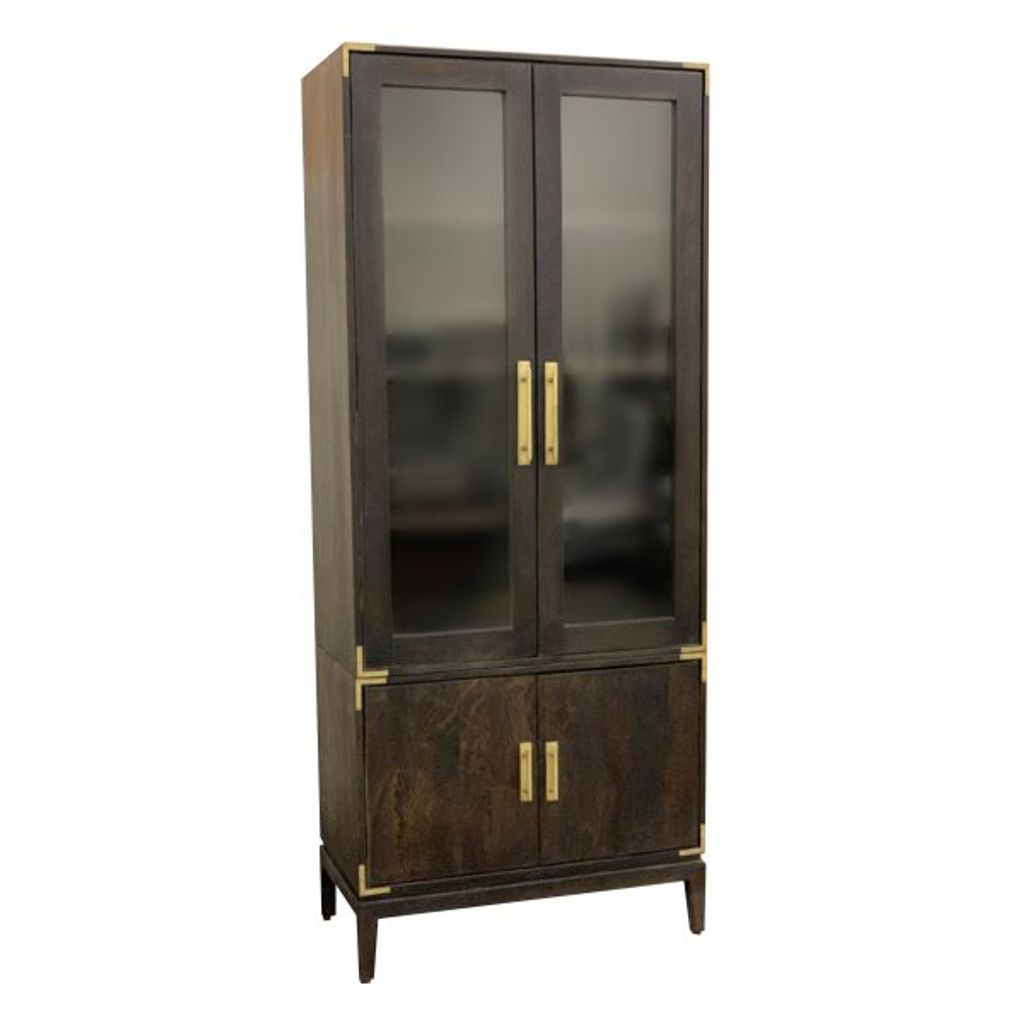 Henry Cabinet With Glass, Light Tobacco