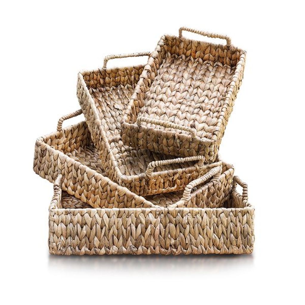 Water - Hyacinth Tray, Set Of 3