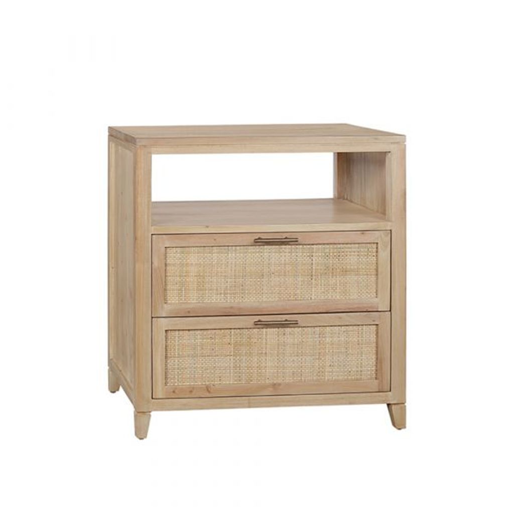 Preview image for Ava Cane Nightstand, Natural Bleached