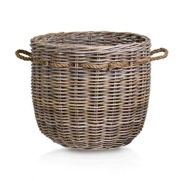 Round Basket with Ropes (Set of 2)