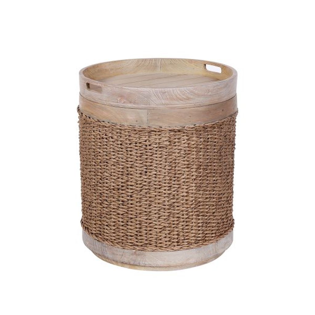 Preview image for Maxwell Outdoor Side Table, Weathered Gray