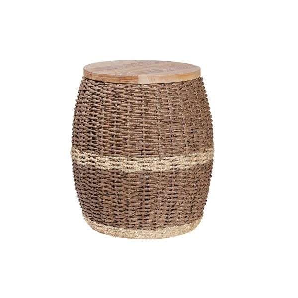 Brady Outdoor Side Table, Weathered Gray