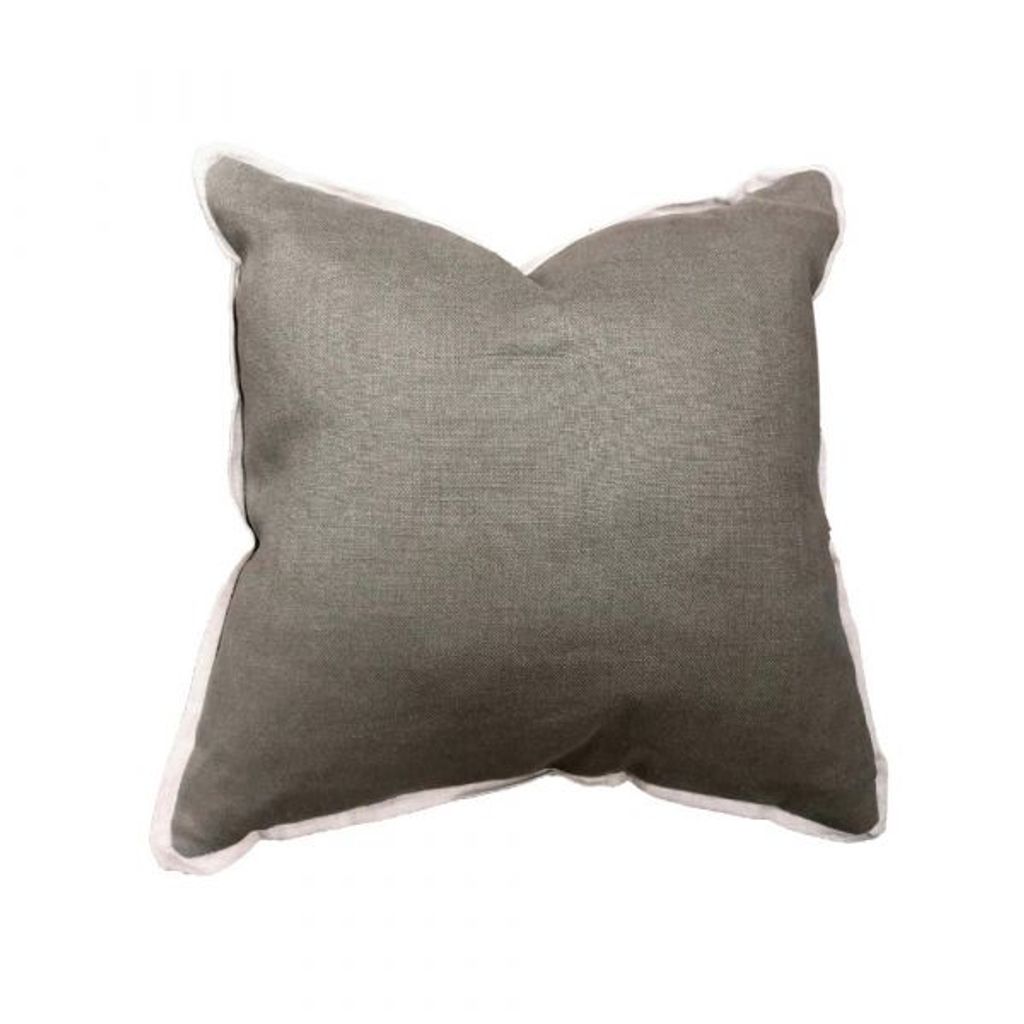 Flanged Edge Pillow, Linen Taupe