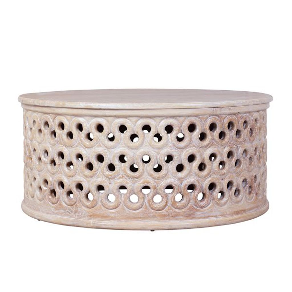 Preview image for Carved Coffee Table, Weathered White