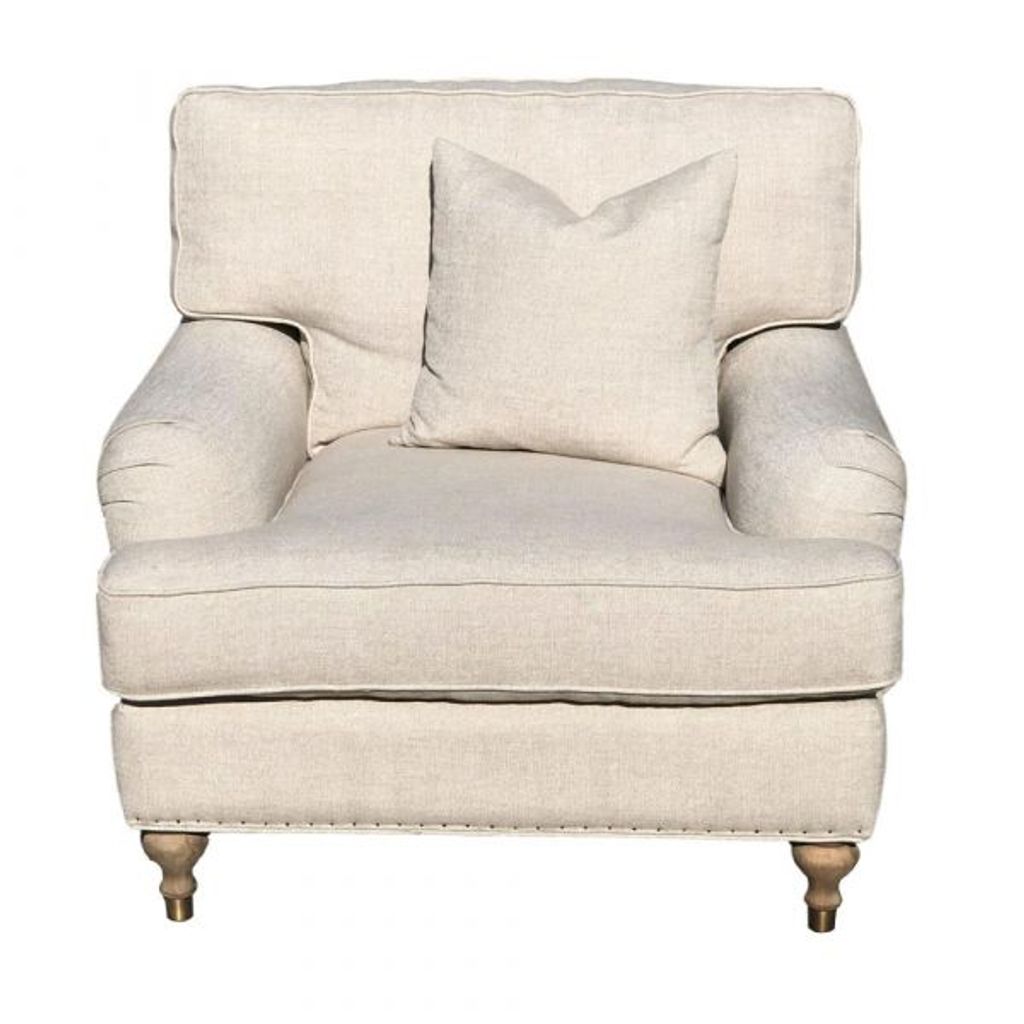 Charles L. Chair, Linen Kw, Burnt Oak Grey