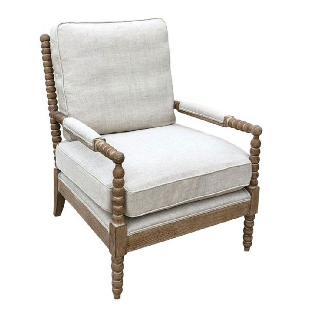 Spindle Chair, Vintage Velvet Olive, Grayed Birch