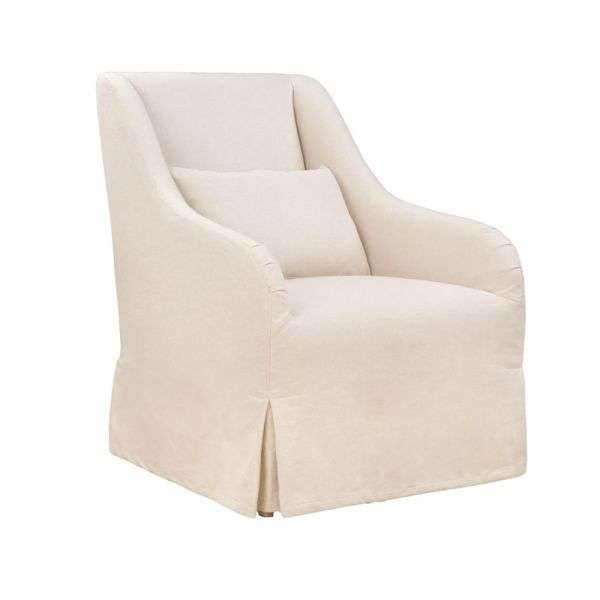 Al. Swivel Chair, Linen
