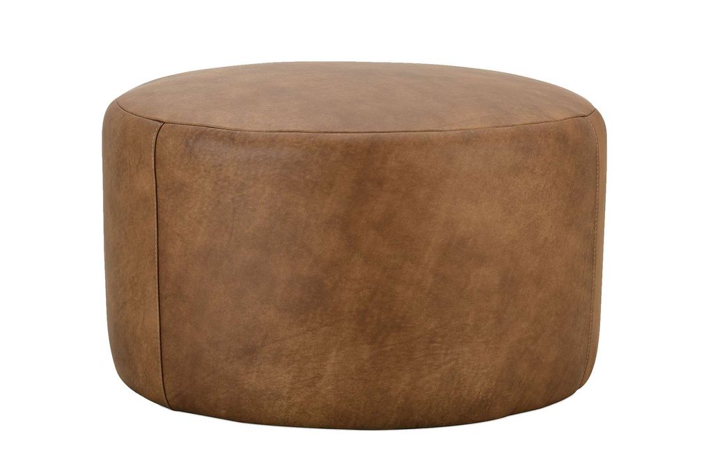 Leather Ottoman, 25" X 16" X 25"