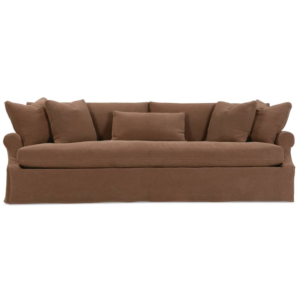 98" Baked Clay Bristol Slipcovered Sofa