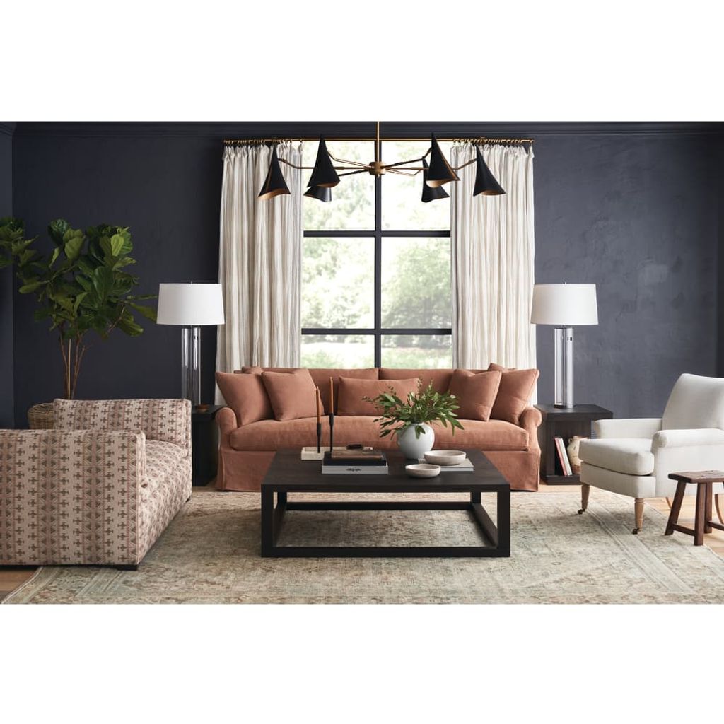98" Baked Clay Bristol Slipcovered Sofa
