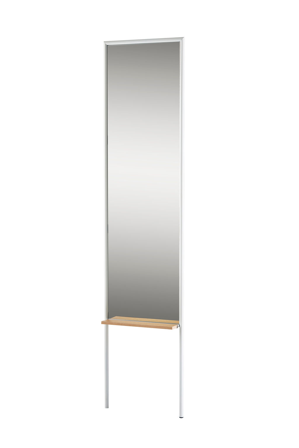 Monty Leaning Mirror, White, Natural