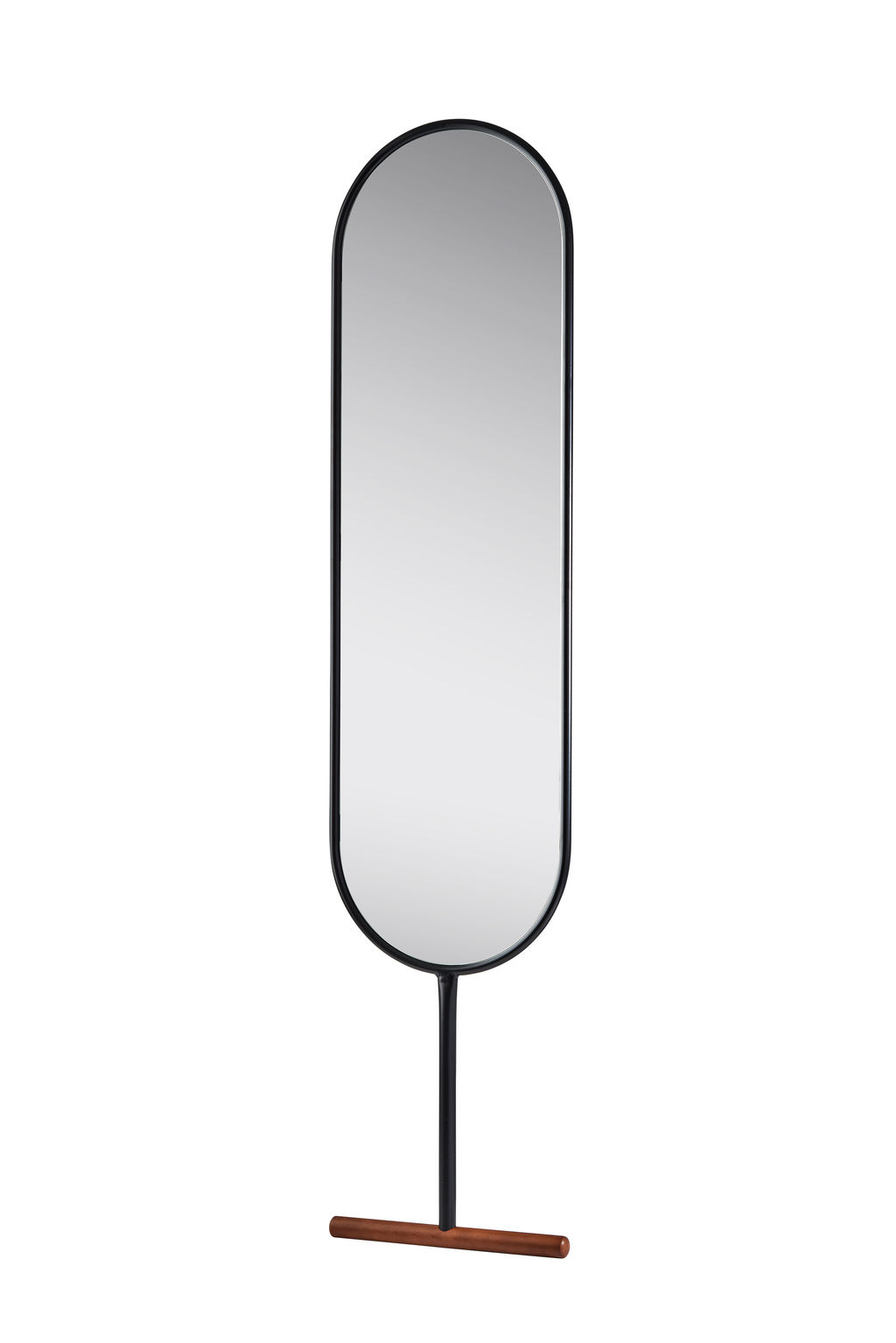 Preview image for Leaning Mirror, Black, Walnut