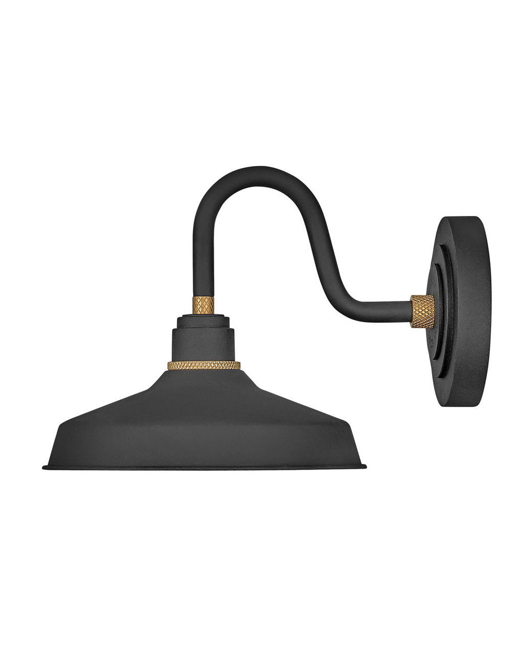 Preview image for Small Gooseneck Barn Light, Textured Black
