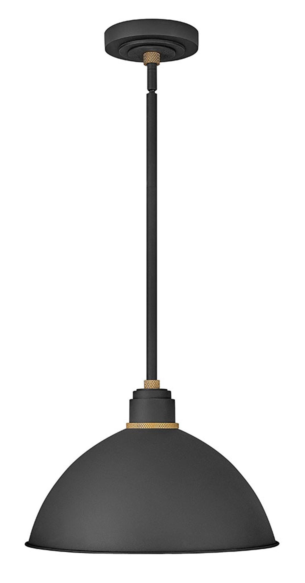 Pendant Barn Light, Textured Black