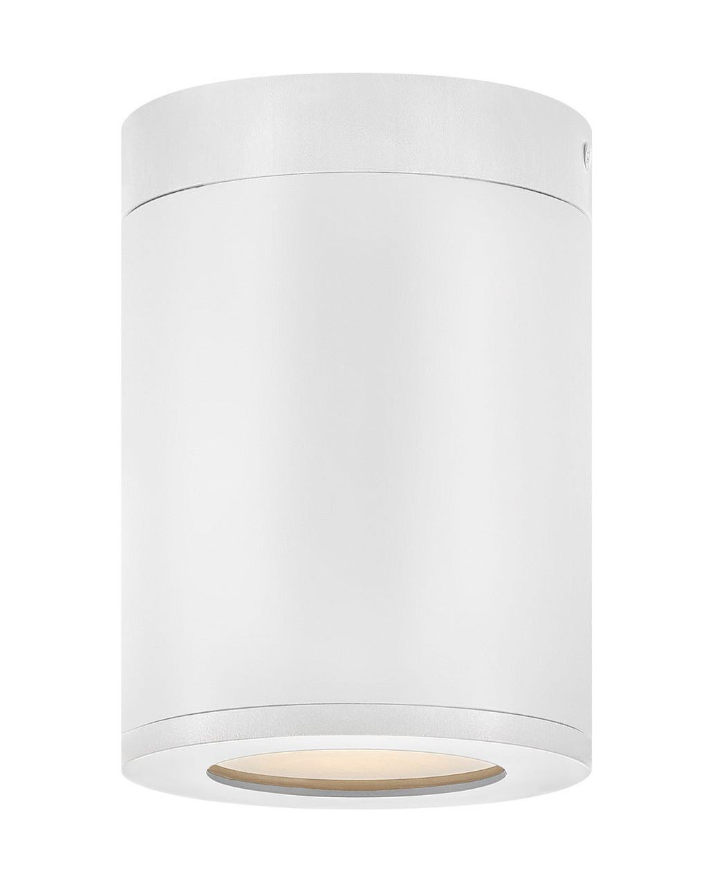 White Cylinder Flush Mount