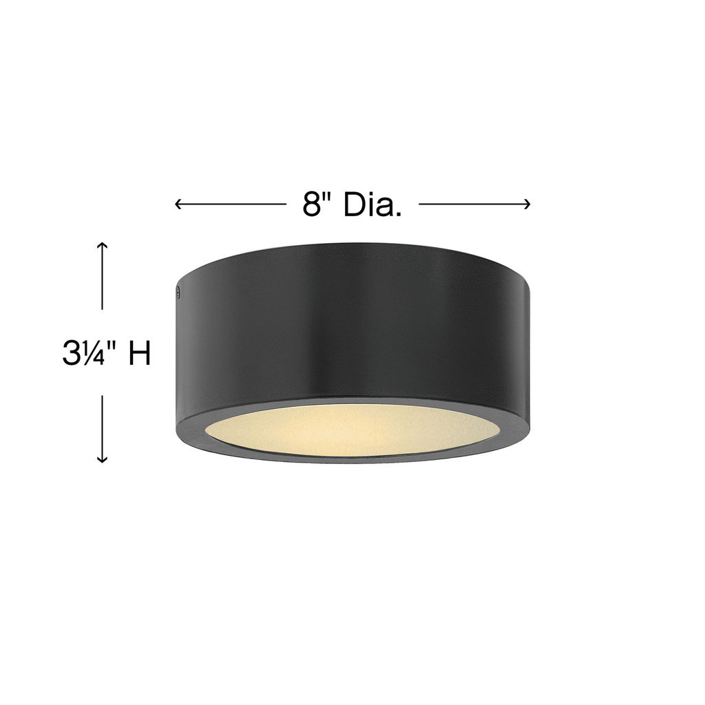 Small Flush Mount, Satin Black