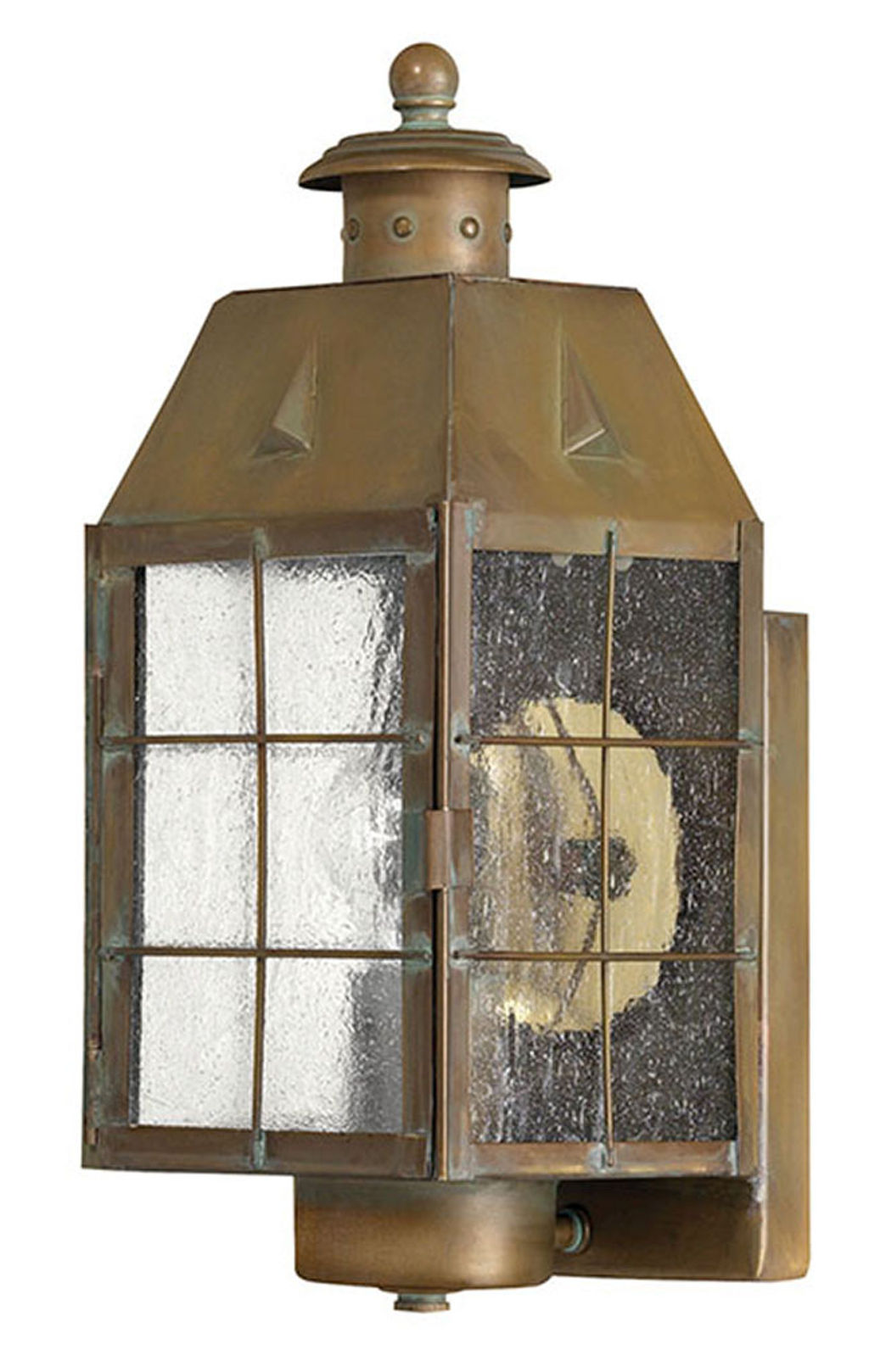Preview image for Medium Wall Mount Lantern, Aged Brass