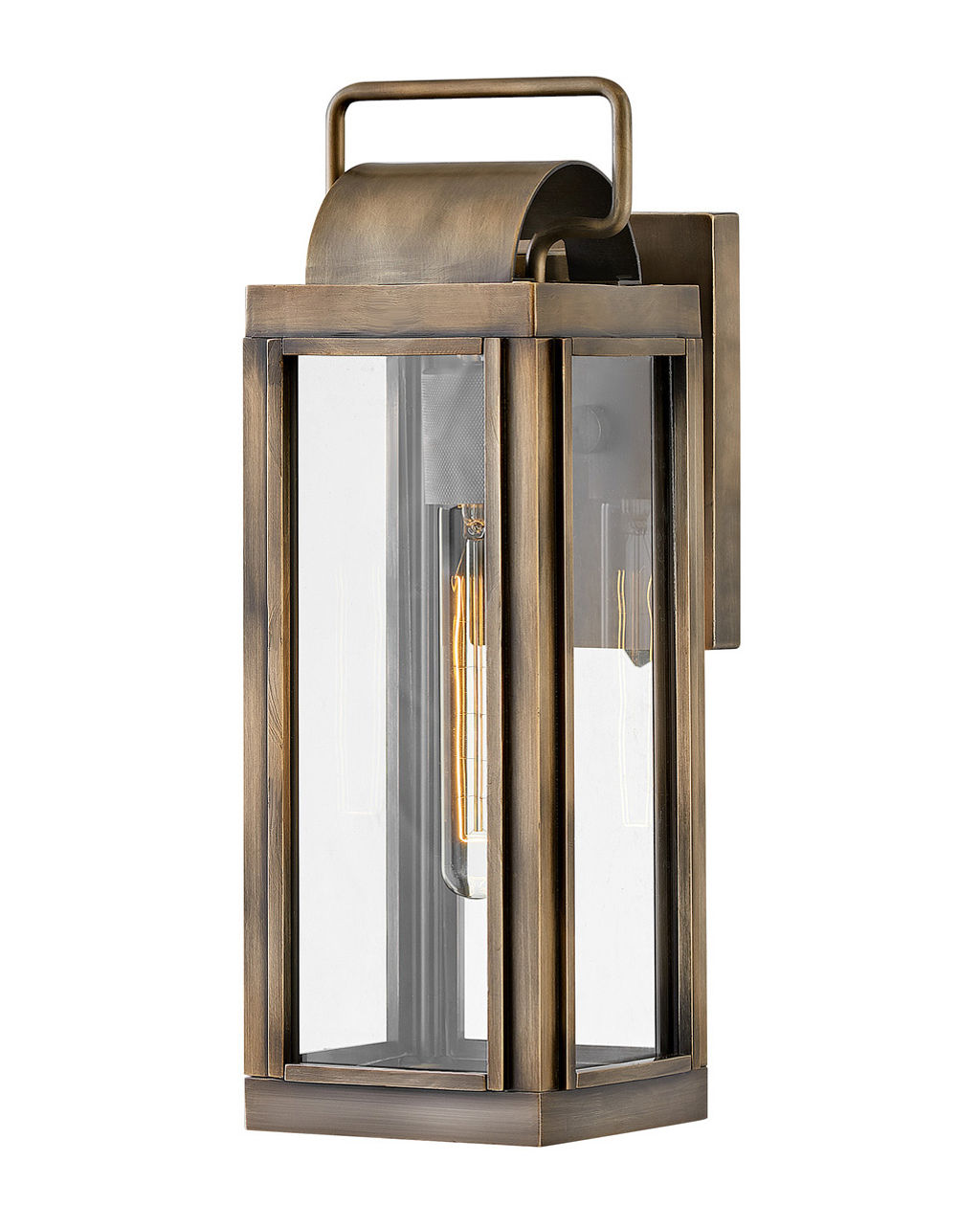 Small Wall Mount Lantern, Burnished Bronze