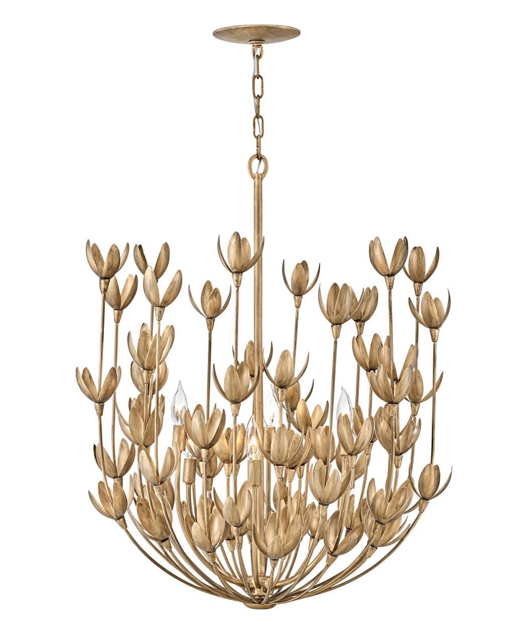 Large Tier, Chandelier, Burnished Gold